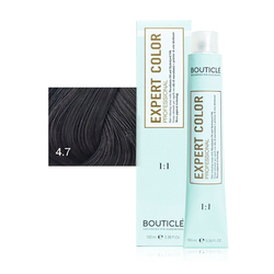 Профессиональный перманентный крем-краситель для волос Bouticle Expert Color Hair Color Cream цвет 4.7 тёмный шоколад, 100 мл.