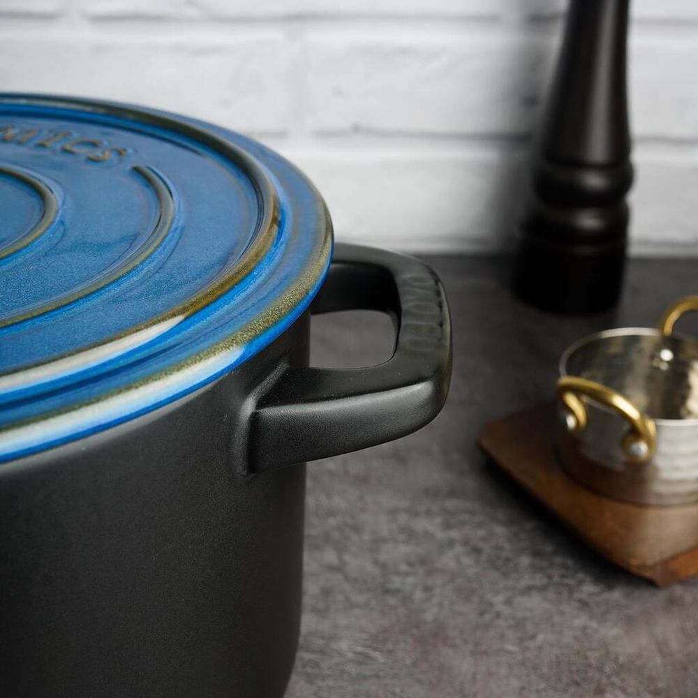 Кастрюля 6 л, 22,5/15,5*21 см с крышкой керамическая Style Buffet New Kitchen P.L. Proff Cuisine