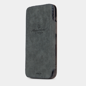 Чехол для iPhone 14 Pro из кожи питона, синего цвета