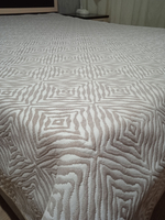 Покрывало жаккардовое двухстороннее Нежность 487-16 беж,белый евро (240х200)