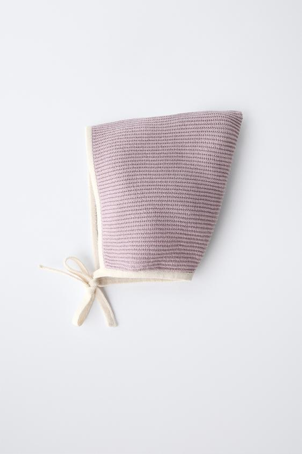 ZARA ОСТРОКОНЕЧНАЯ ШАПКА С КОНТРАСТНОЙ ОТДЕЛКОЙ, СВЕТЛО-СИРЕНЕВЫЙ