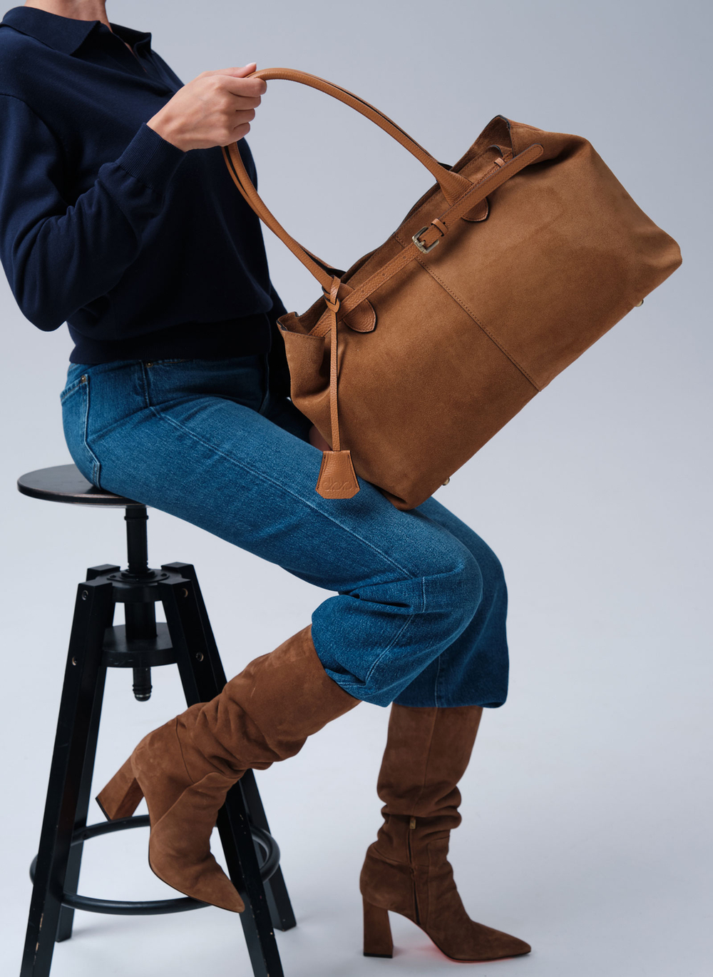 Замшевая сумка Daniela DBR 31375 светло-коричневый