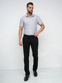 Рубашка приталенная с коротким рукавом