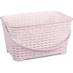 Корзина Плетенка 3л прямоугольная (с ручкой)(белый) (комплект 20 шт)