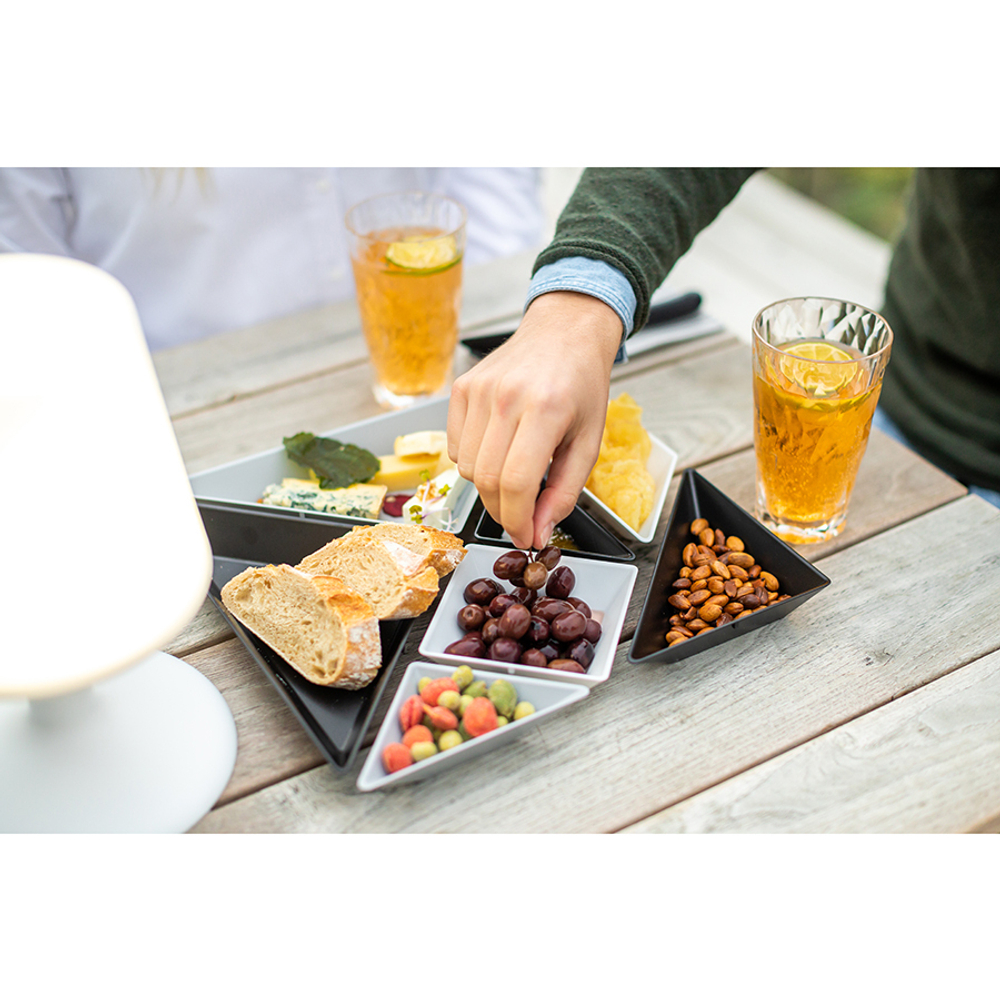 Менажница tangram ready, черно-бело-серая