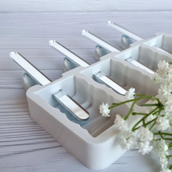 Палочки акриловые для эскимо 11 см, 50 шт (серебряные)