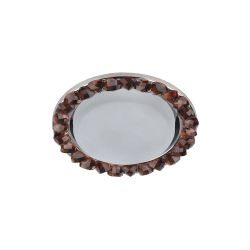 DK82 CH/TEA Светильник ЭРА под лампу Gx53, 220V,13W, хром/коричневый | Встраиваемые светильники Для ламп GX53