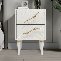 Тумба Арт Колор leaves Классик Голд Белый опал