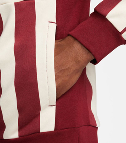 Мужская теннисная кофта Nike Court Heritage Dri-Fit Fleece Tennis Hoodie - team red/coconut milk