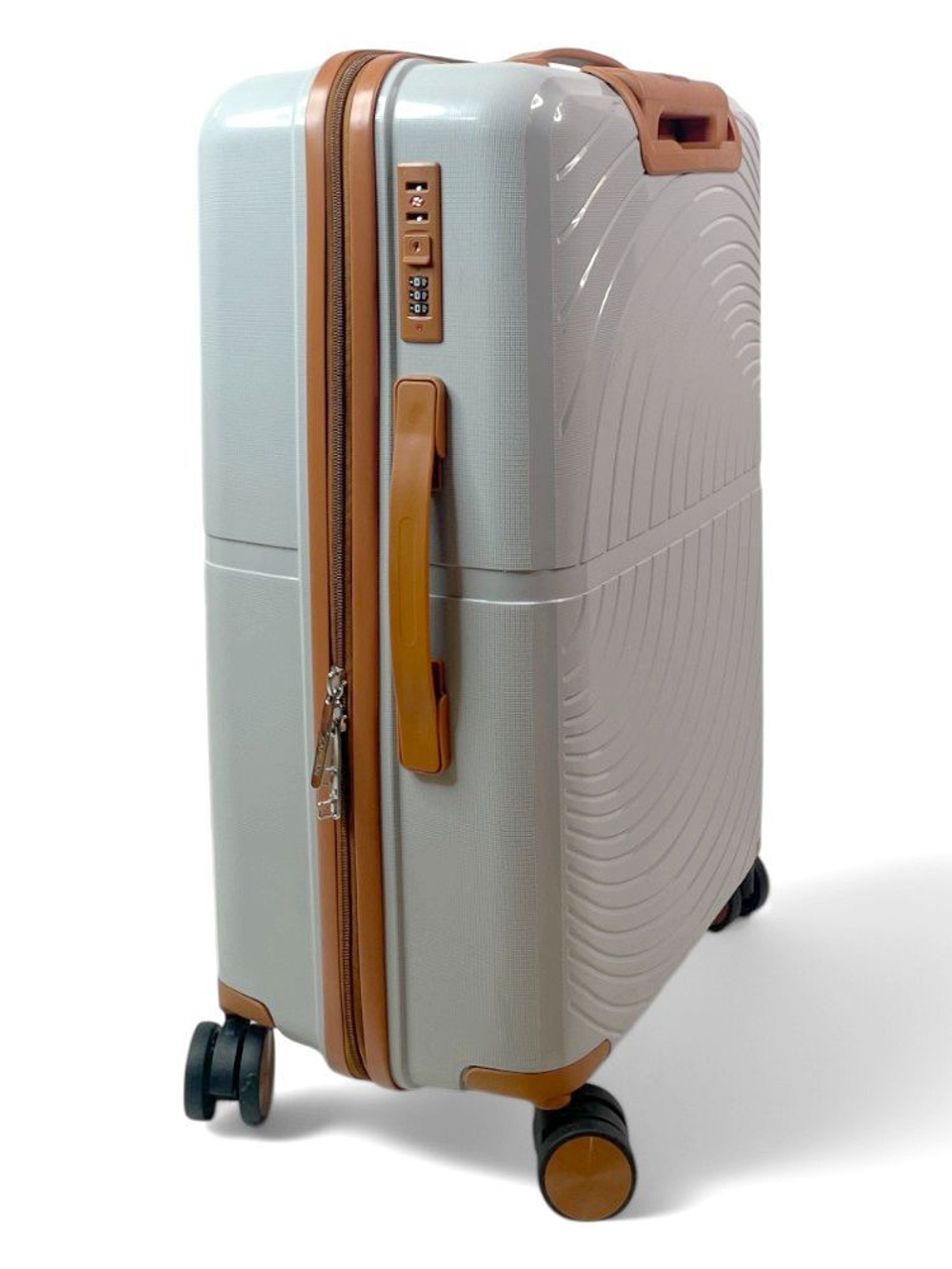 Средний чемодан Bon-Voyage PP Wave, Светло-серый, M
