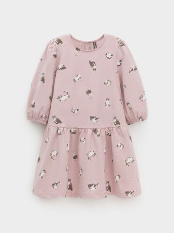 платье  для девочки  КР 5899/розовый лед,кошечки к577