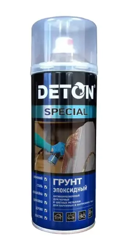 Грунтовка / Эпоксидный грунт DETON, серый, баллон аэрозоль 520 мл