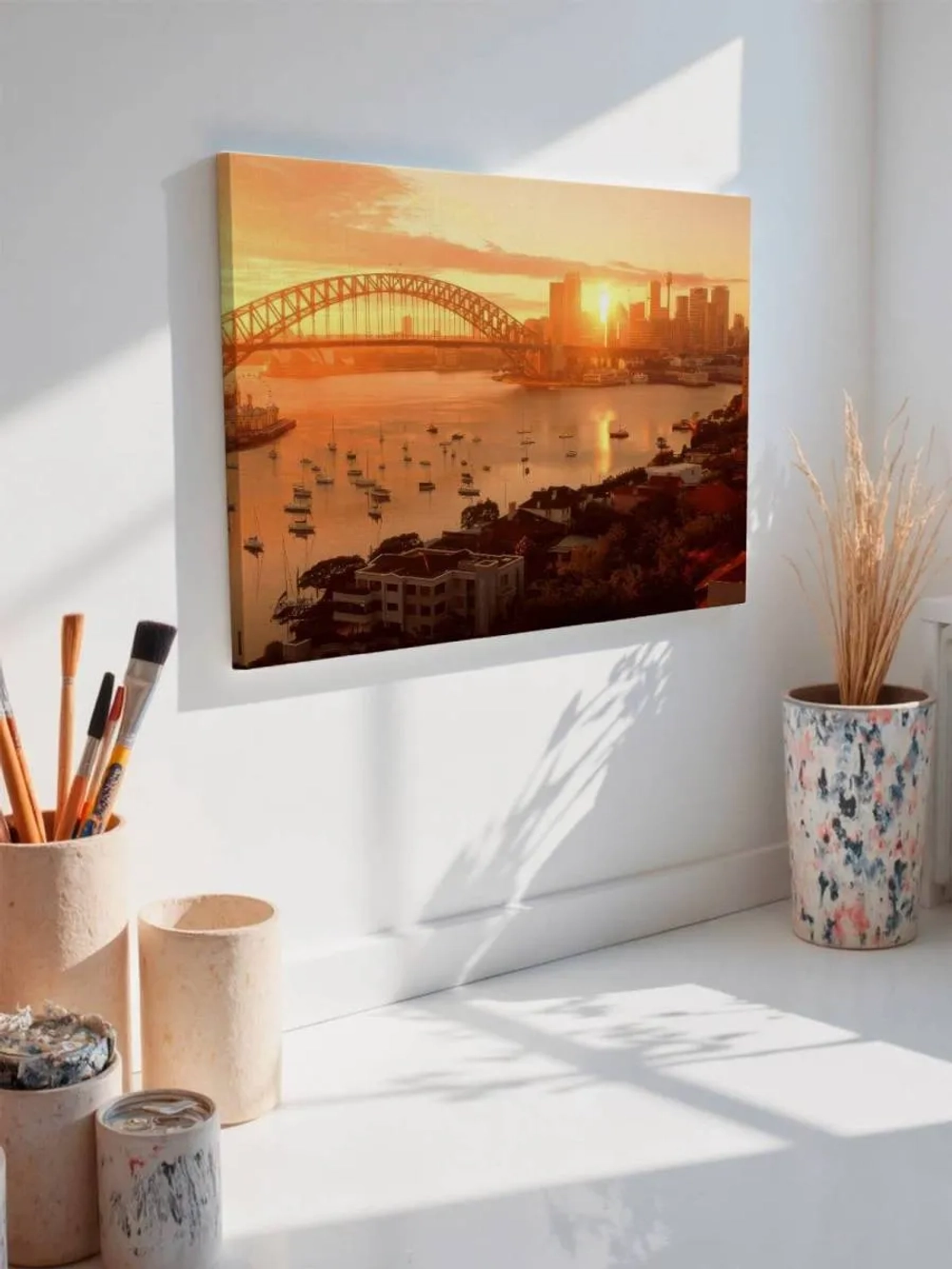 Картина на стену 40 X 50 Закат в городе