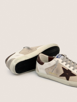 Men’s Super Star with suede inserts and lizard-print leather star