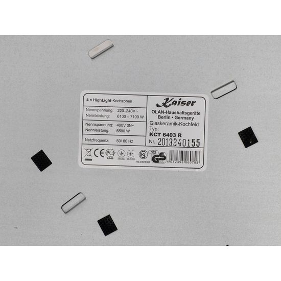 Электрическая варочная панель Kaiser KCT 6403 R