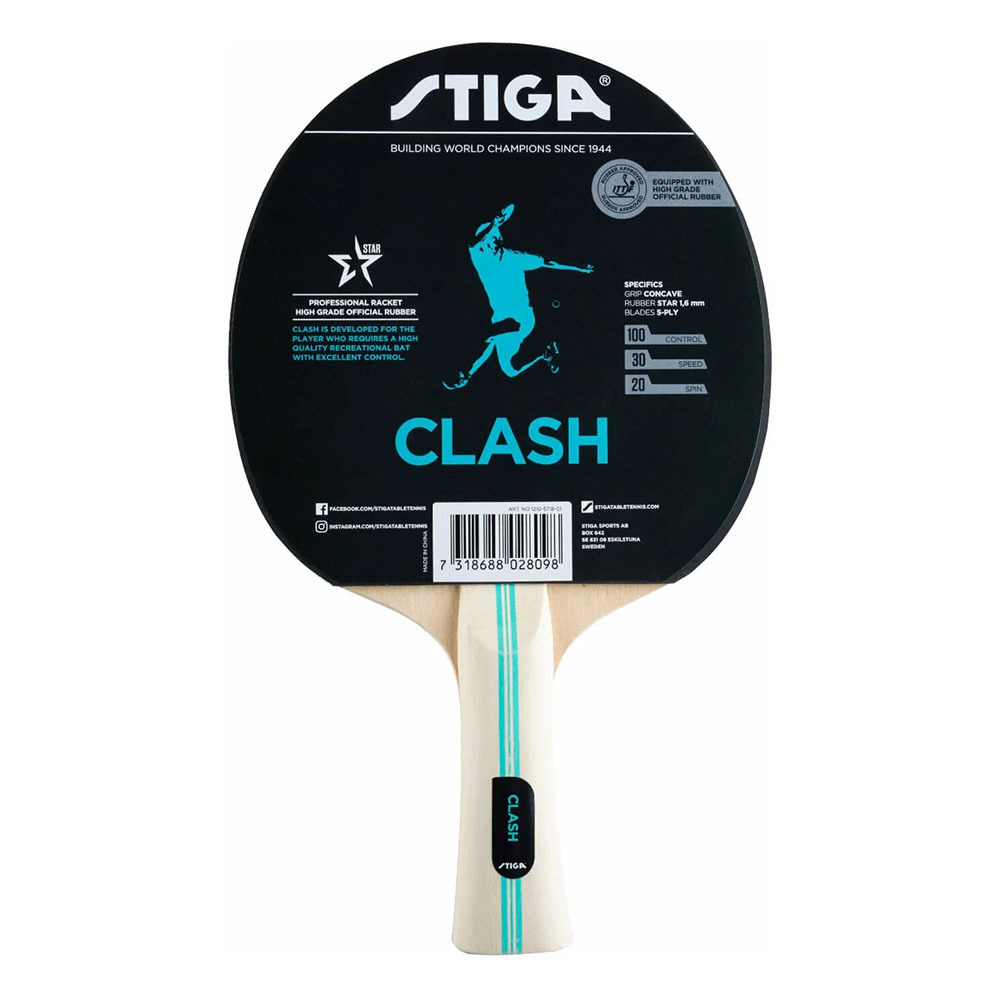 Ракетка для настольного тенниса STIGA Clash Hobby ITTF 1210-5718-01, ITTF накладка