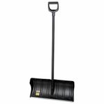 Лопата снеговая 60х30 см "СКРЕПЕРОК" ребра жесткости, алюминиевая планка, черенок с V-образной ручкой, ГРАНДМАСТЕР, 700333