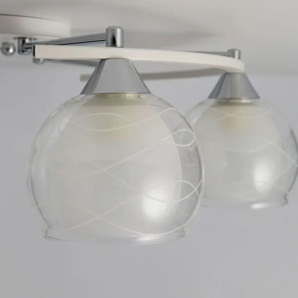 Citilux Буги CL157161 Люстра потолочная Белая Хром