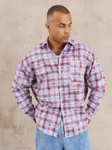 Красная хлопковая рубашка в клетку FINE