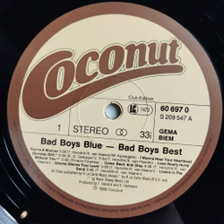 Винтажная виниловая пластинка LP Bad Boys Blue Best (Germany 1989) You are A Woman