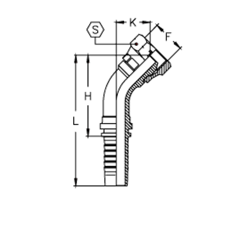 Фитинг DN 12 DKM (Г) 22x1.5 (45)