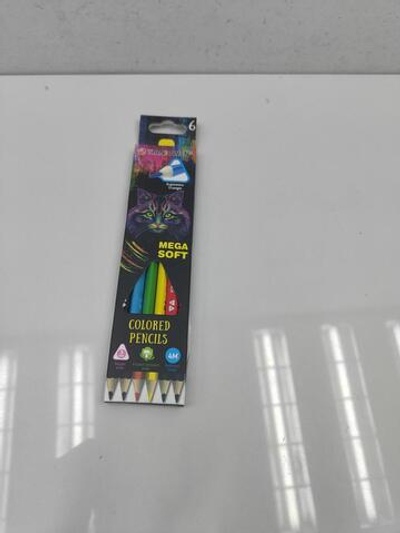 Карандаши цветные 3-гранные "Животный мир", 6 штук