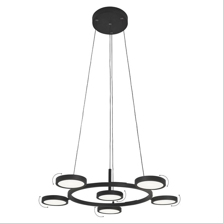 Подвесная светодиодная люстра Crystal Lux CLT 027C6 D700 BL