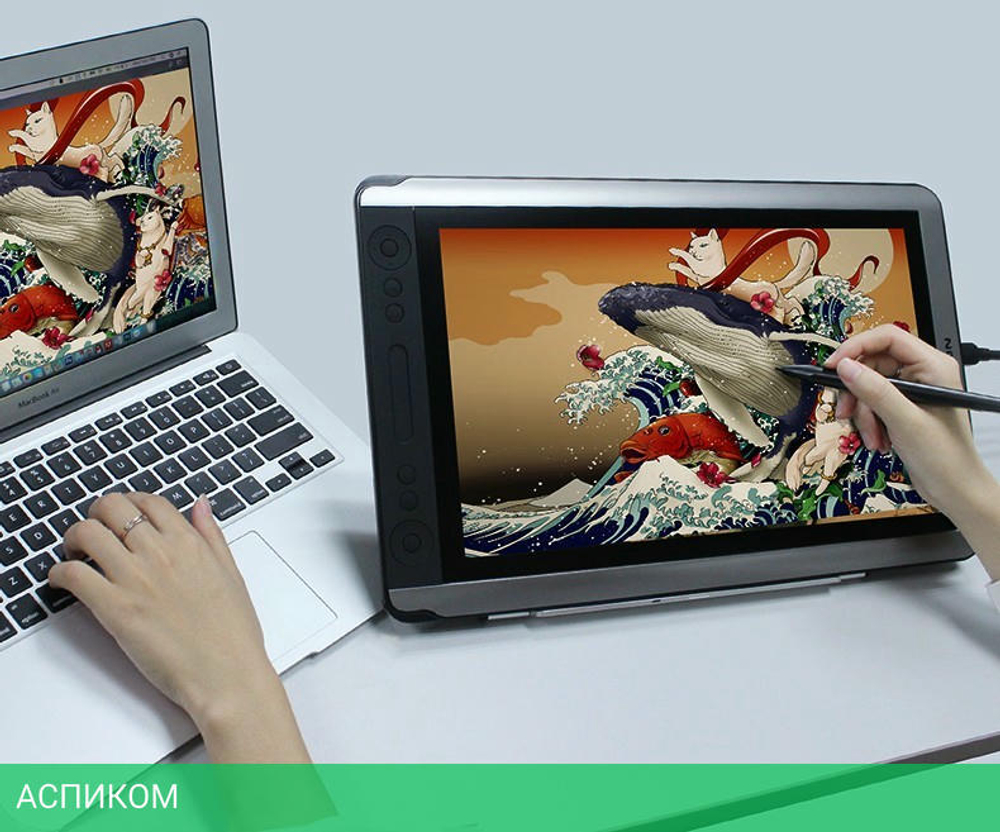 Графический планшет Huion Kamvas 16 космический черный