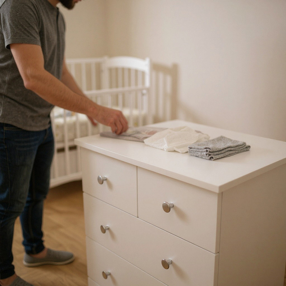 Детский пеленальный комод Mr Sandman Joss 5 ящиков Белый