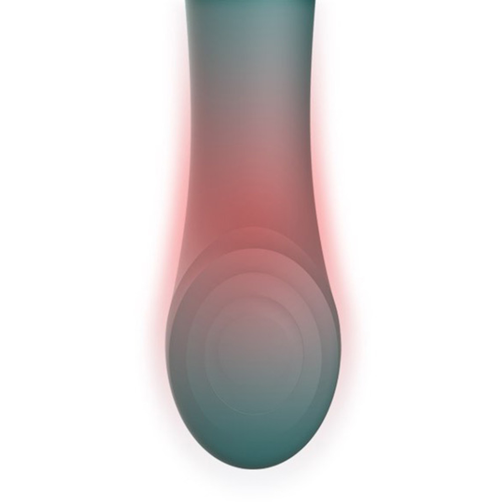 Зелёный вибростимулятор с пульсацией, вакуумной стимуляцией и функцией нагрева Zalo Queen G-spot PulseWave Vibrator with Suction Sleeve Jewel Green