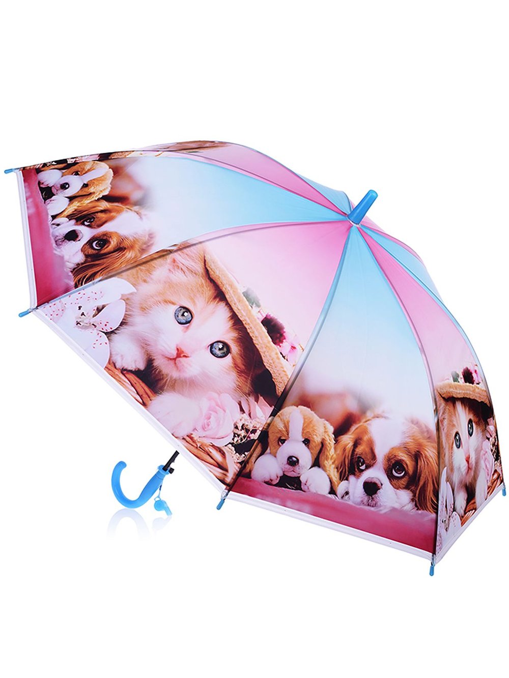 Зонт детский с рисунком Кошечки и собачки
