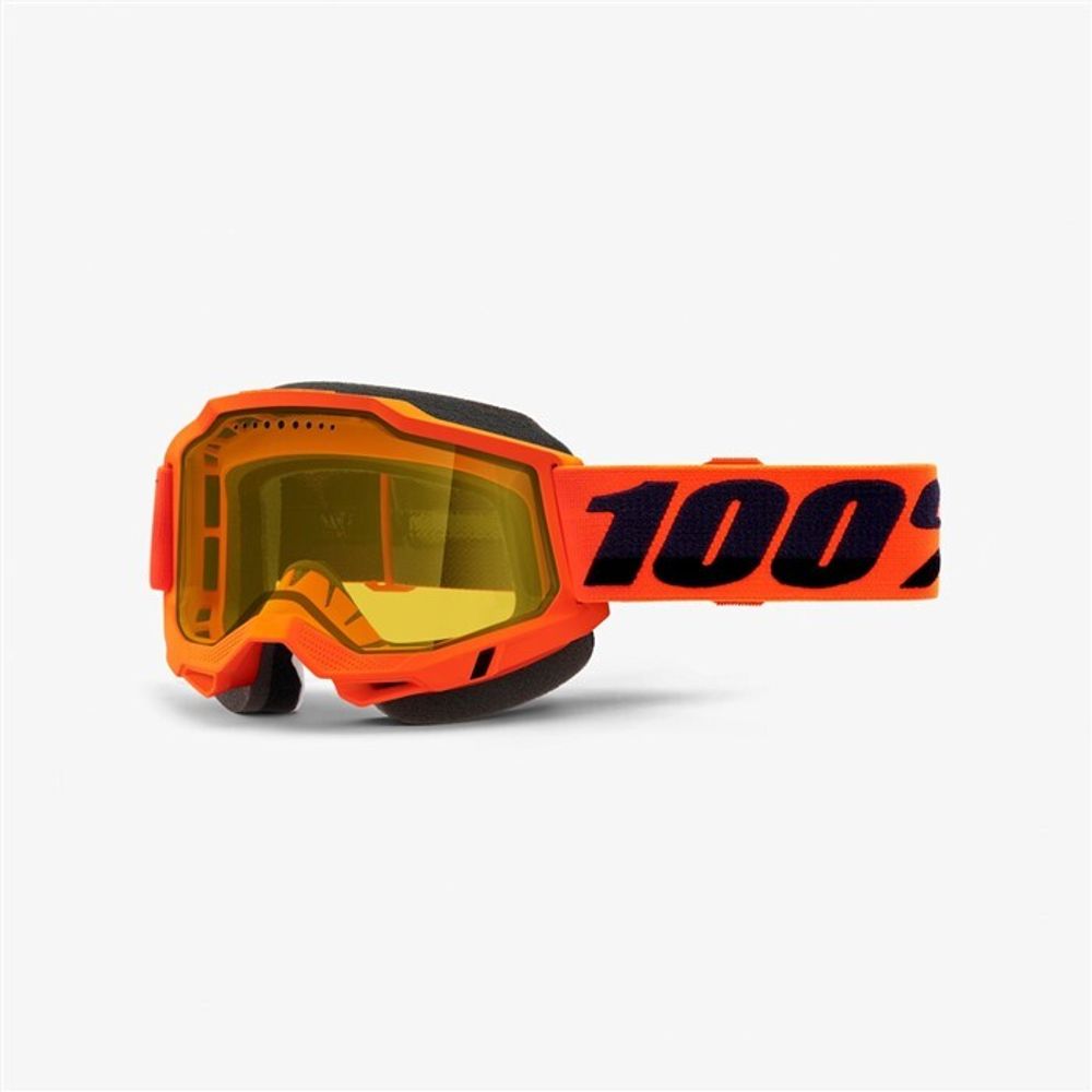 Очки 100% Accuri 2 Snowmobile Goggle Neon Orange /Yellow Vented Dual Lens (50223-608-05)