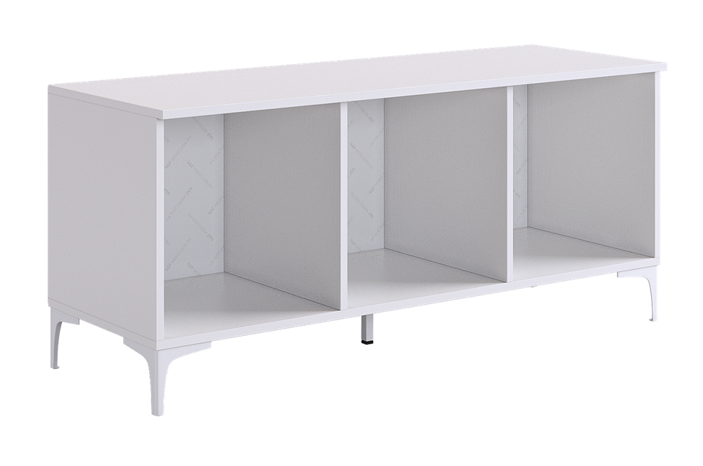 Тумба "Зефир" 115.01, (Белое дерево/Белый (эмаль) 1200*424*536