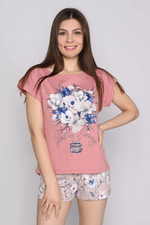 Пижама женская "ПОЗИТИВ" футб+шорты КЖ 0191