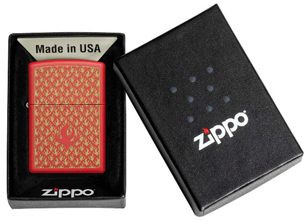 Зажигалка Red Matte Flame Pattern ZIPPO 49573