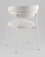 Стул обеденный Ayla серый белые ножки