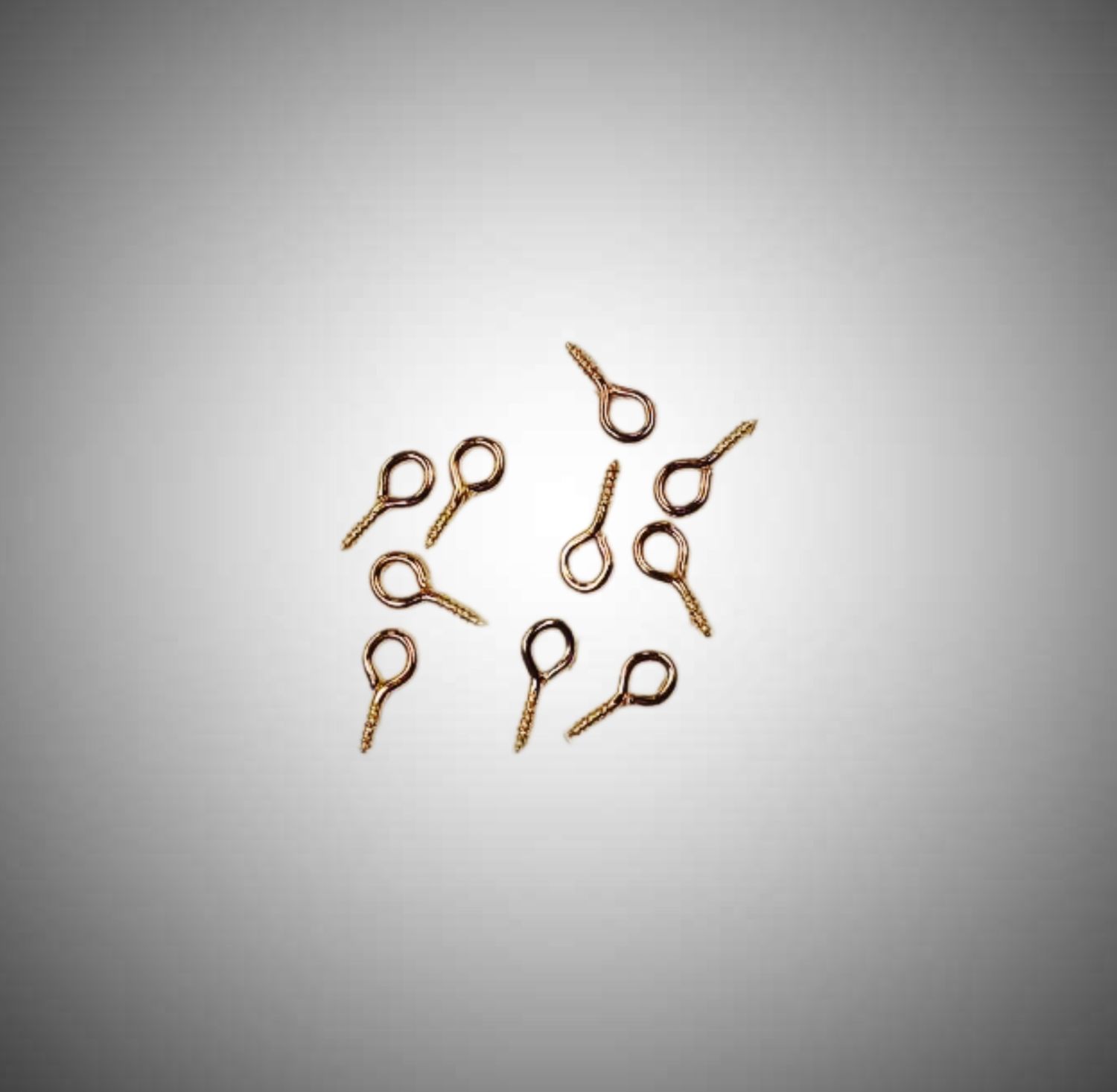 Штифты винтовые с петелькой 4*8*1,2 мм (10 шт) , золото