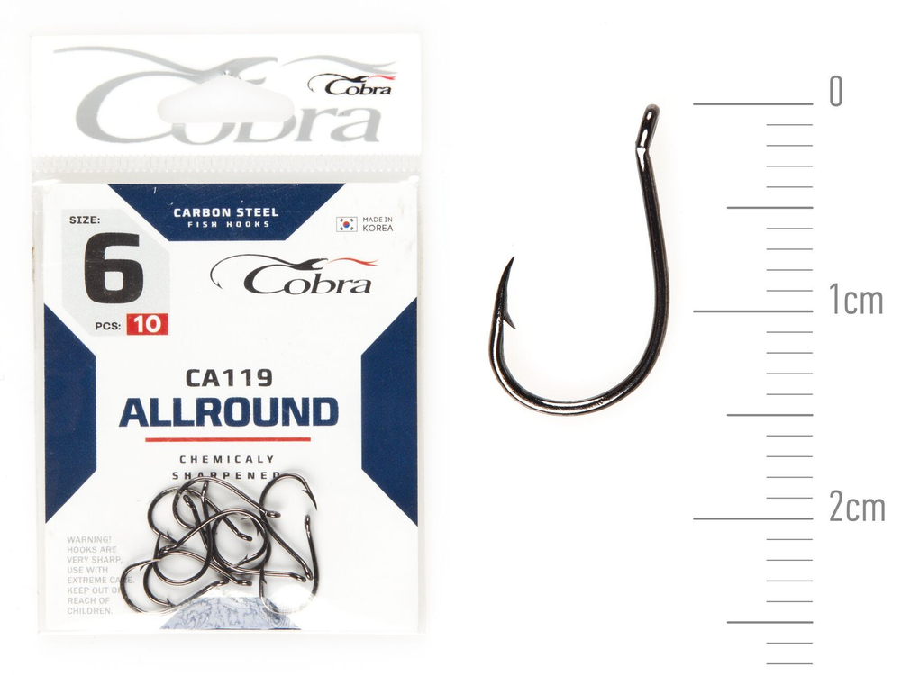 Крючки Cobra Allround HINNU сер. CA119 разм. 006 10шт.