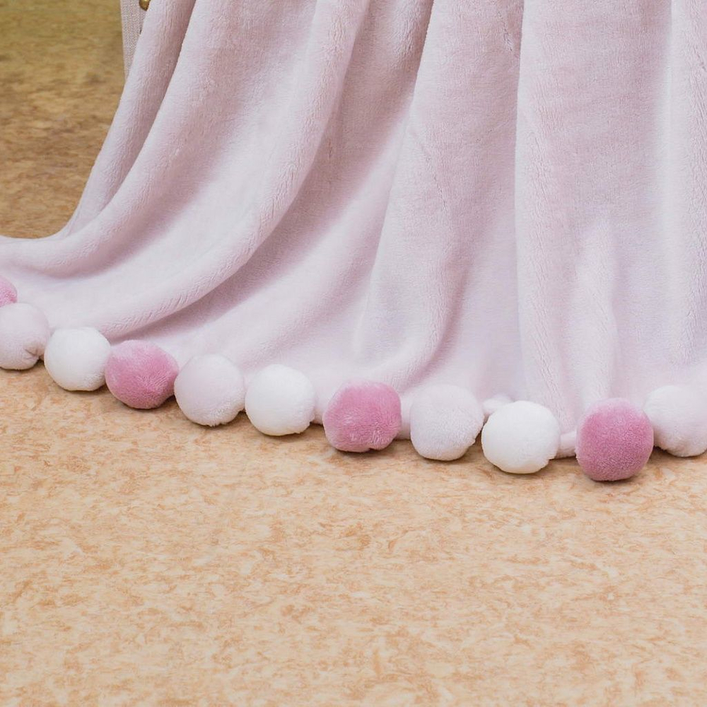 Плед 160x220 Sofi De MarkO Multi-ball пудра Китай шарики