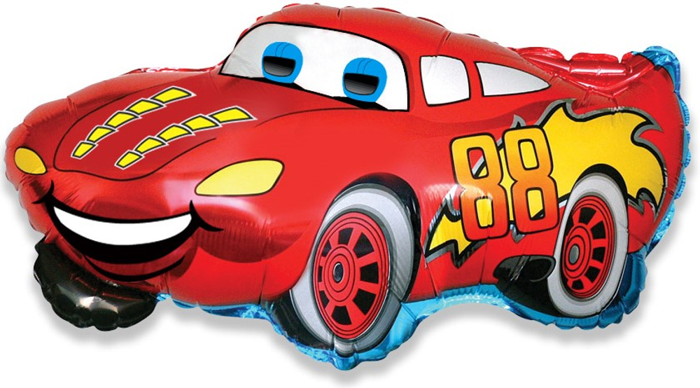 Шар (32''/81 см) Фигура, Гоночная машина, Красный, 1 шт.