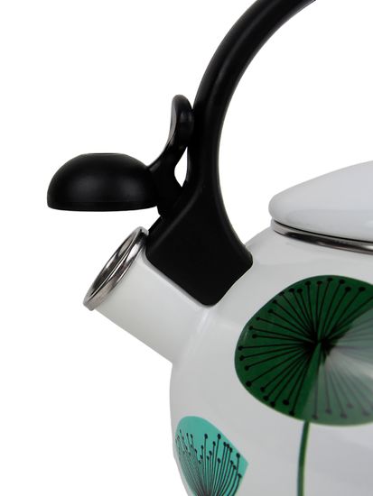 Чайник 2,2 л. эмалированный со свистком Kamille KM 1031 с черной бакелитовой ручкой