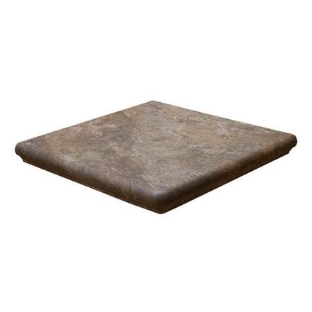 Interbau - Abell, красно-коричневый, цвет 271, 320x320x9.5 - Ступень флорентийская угловая