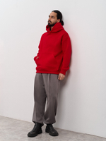 Толстовка мужская с капюшоном "Вasic" красный