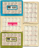 № 92 Набор из 5 переливных (стерео) Календариков . Мультфильмы СССР 1981 год.