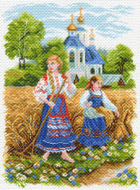 "Сенокос"-1566 канва с рисунком