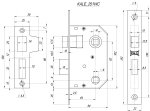 Замок врезной "KALE KILIT" 251 WC (R/L)