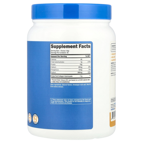 Nutricost, Гидролизат коллагена, соленая карамель, 454 г (16,2 унции)