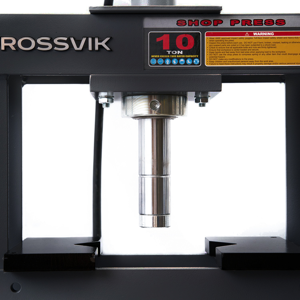 Пресс гидравлический 10 тонн, настольный, цвет серый RAL 7016 ROSSVIK