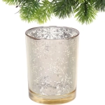 Подсвечник «Снегопад» 10*12,5 см, Золото