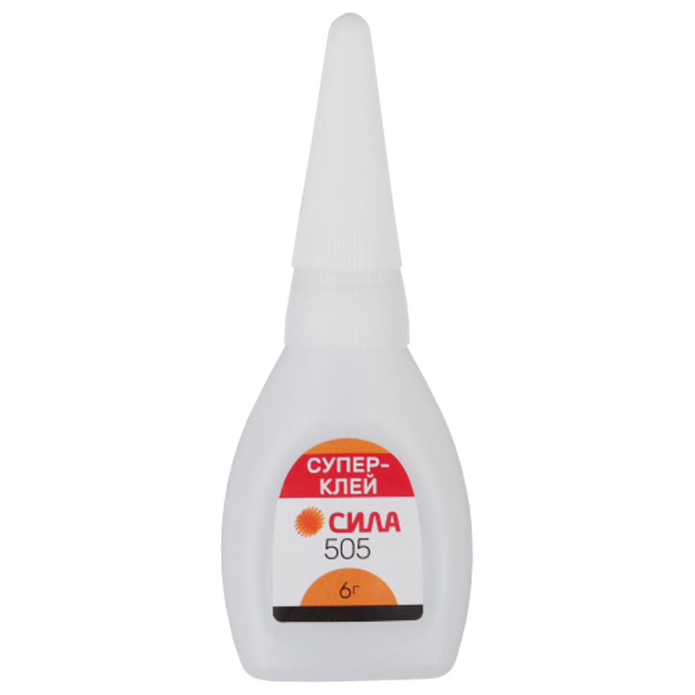 Супер-клей СИЛА 505-6 6 г пластик туба в коробке | Клеи бытовые и универсальные